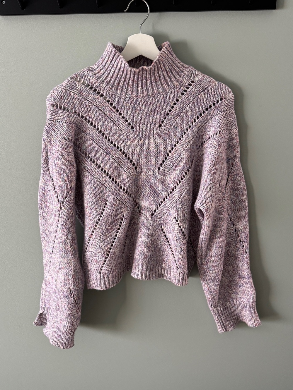 LINE Lavender Marled Mock Neck Sweater
